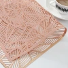 Womei European-style fresh leaf PVC anti-stain tablecloth, Ramadan transparent printed light luxury eco-friendly placemats, heat insulation pad combination leaf hollowed-out design placemats Application Scenario